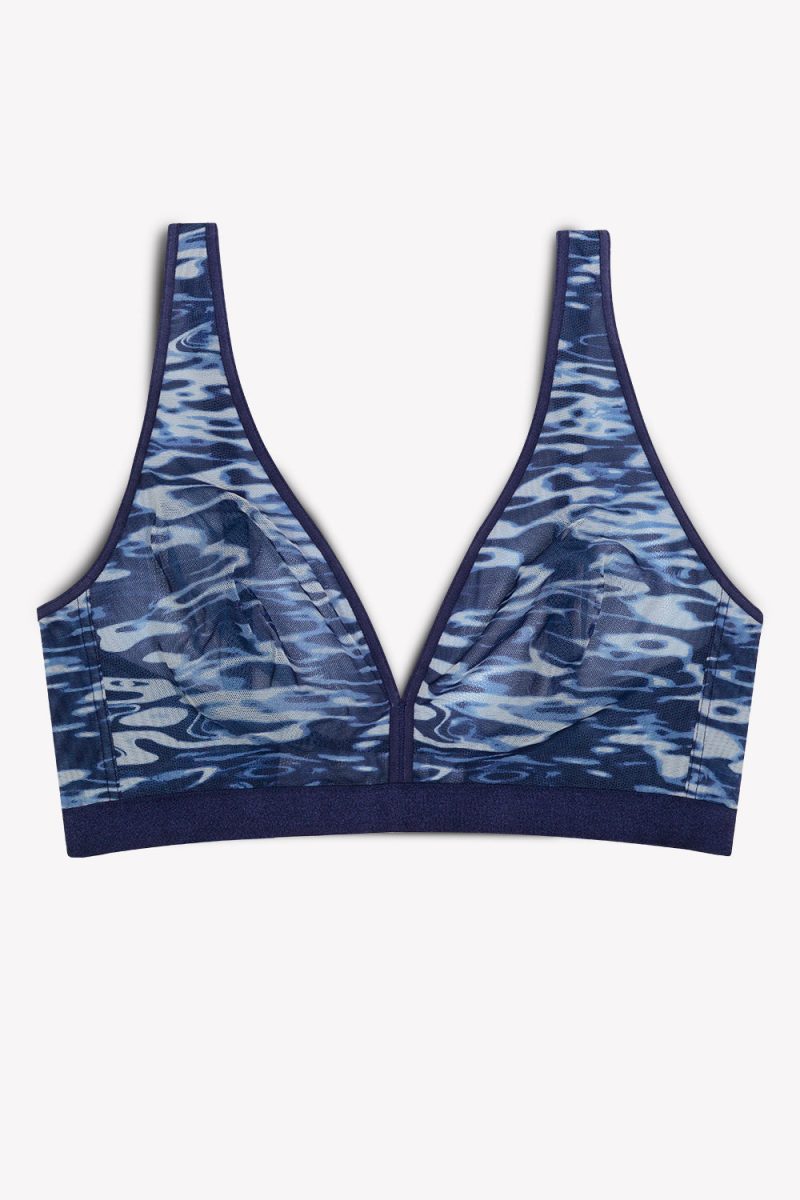 FLAT SMART AND SEXY BLUE MESH BRALETTE SA1422 1