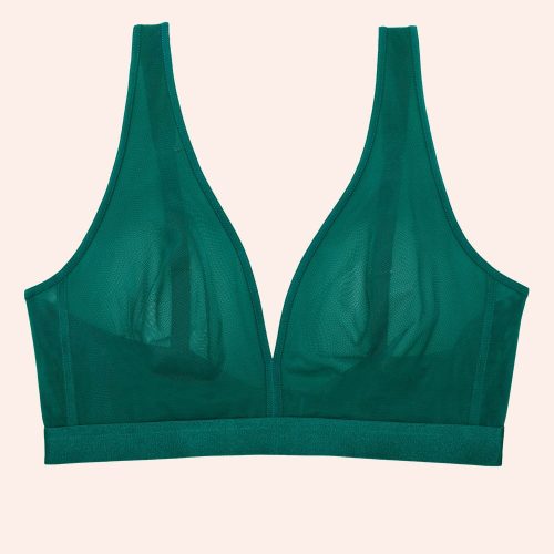 FLAT SMART AND SEXY GREEN MESH BRALETTE SA1422