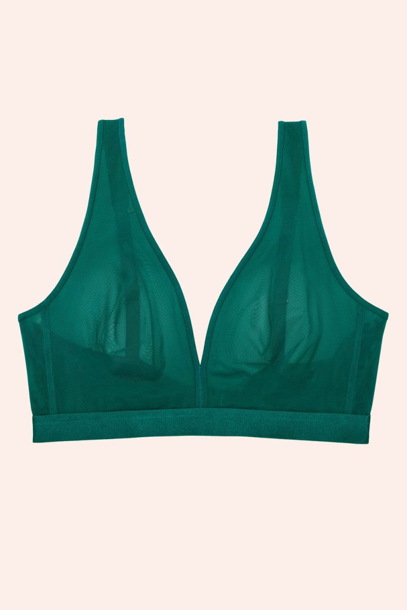 FLAT SMART AND SEXY GREEN MESH BRALETTE SA1422