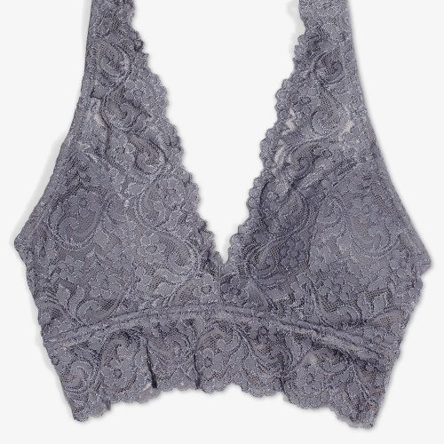 FLAT SMART AND SEXY GREY LACE BRALETTE SA874B