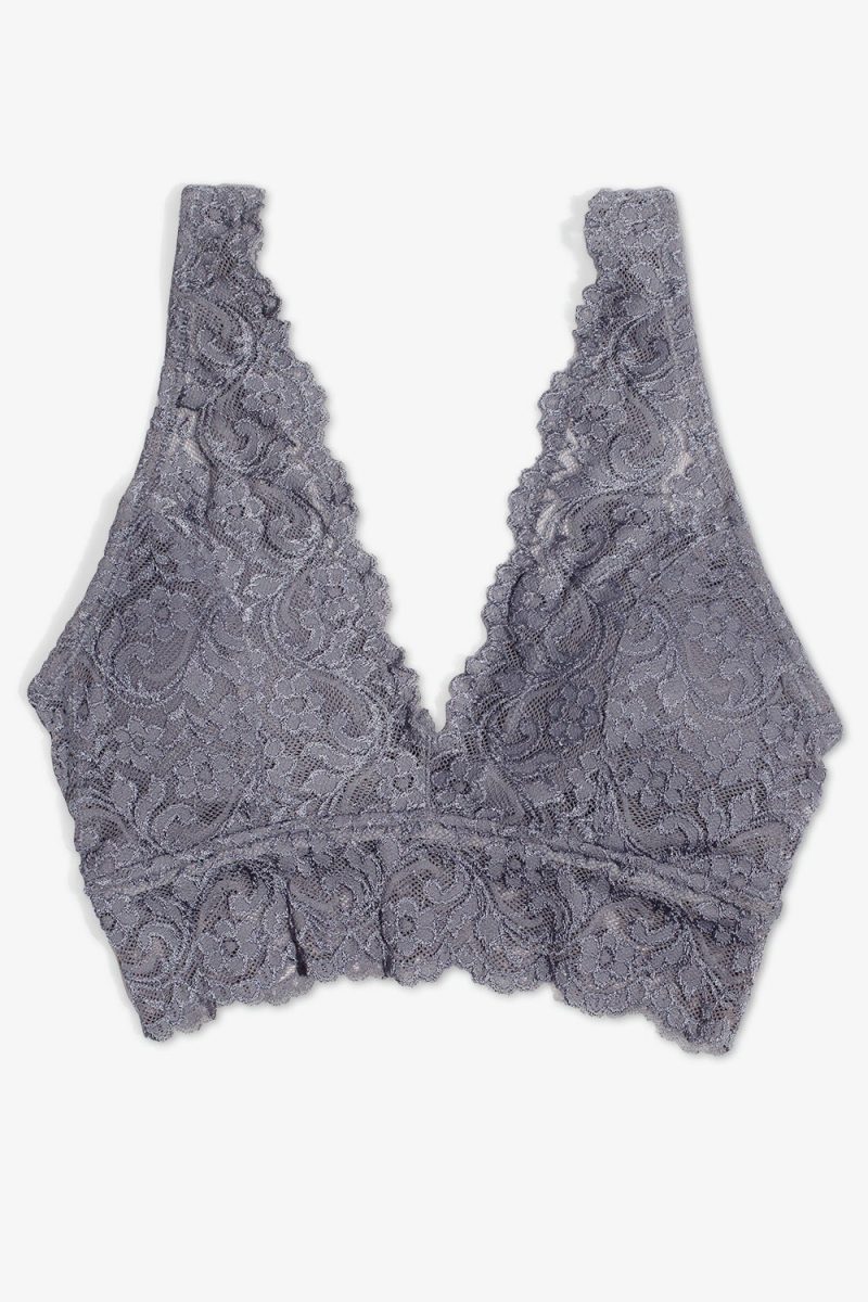 FLAT SMART AND SEXY GREY LACE BRALETTE SA874B