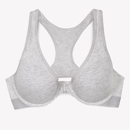 FLAT SMART AND SEXY GREY RACERBACK FRONT CLOSE BRA SA1411 1