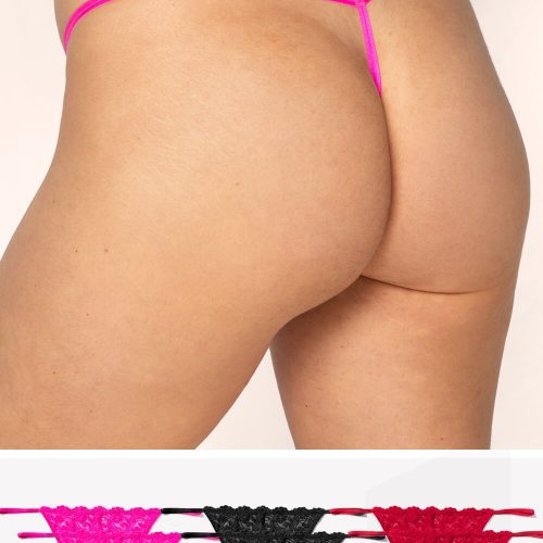 Signature Lace G String Thong Panties 6 Pack | M Pink/M Pink/Black/Black/Red/Red PANTY SAS M Pink/M Pink/Black/Black/Red/Red S