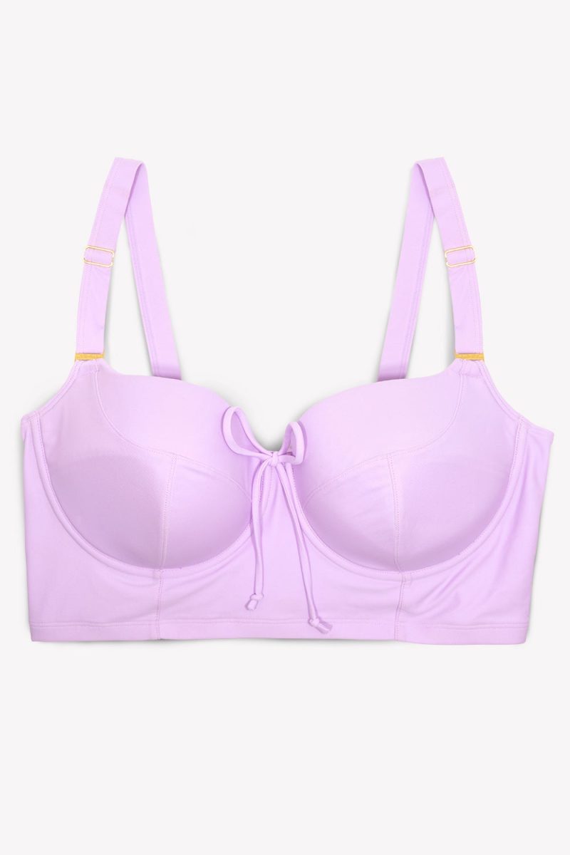 FLAT SMART AND SEXY LIGHT PURPLE BIKINI TOP SA625