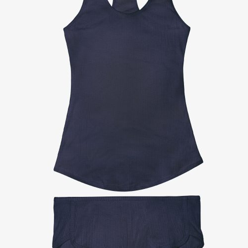 FLAT SMART AND SEXY NAVY COTTON TANK AND SHORT SLEEP SET SA1417 1