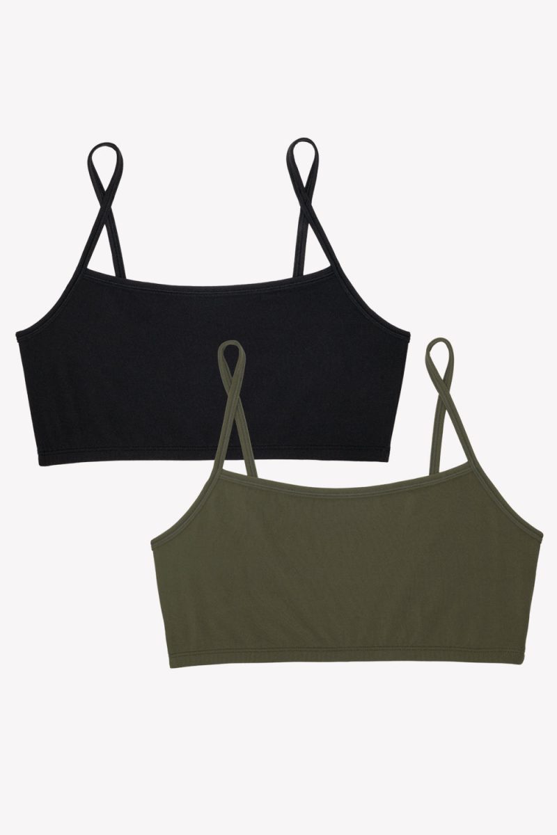 FLAT SMART AND SEXY OLIVE GREEN STRETCH CAMI BRALETTE SA1437 1