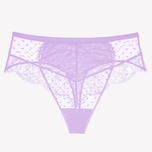 FLAT SMART AND SEXY PUPRPLE MESH UNLINED BRA SA1017 1