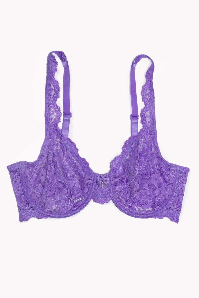 FLAT SMART AND SEXY PURPLE BRA 85045 av 1