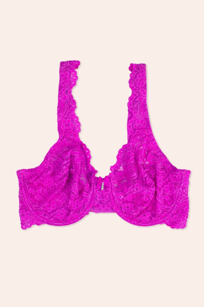 FLAT SMART AND SEXY PURPLE LACE BRA 85046 AV 1