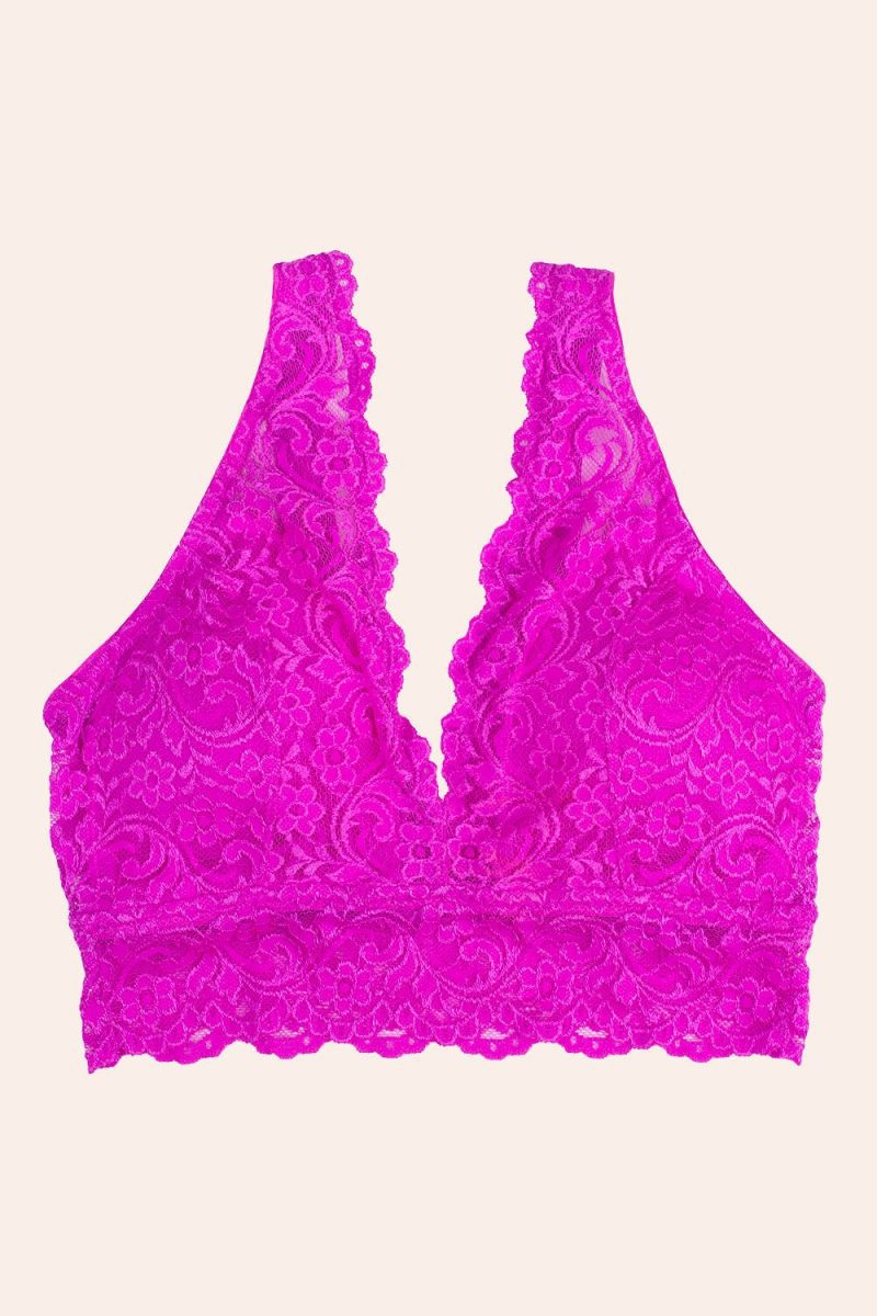 FLAT SMART AND SEXY PURPLE LACE BRALETTE SA874