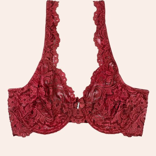 FLAT SMART AND SEXY RED UNLINED BRA 85045 AV 3