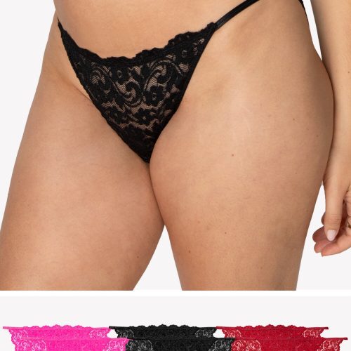 Signature Lace String Bikini 6 Pack | M Pink/M Pink/Black/Black/Red/Red PANTY SAS M Pink/M Pink/Black/Black/Red/Red S 