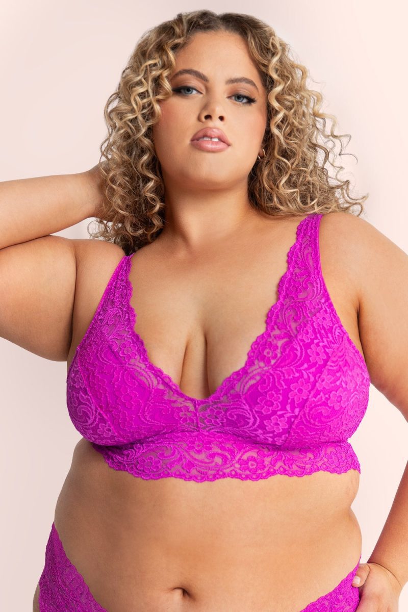 Signature Lace Deep V Bralette | Orchid BRA SAS Orchid S