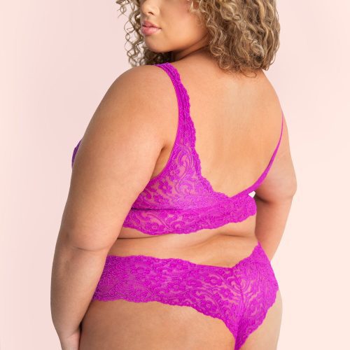 PLUS SMART AND SEXY PURPLE LACE BRALETTE SA874 AV 5