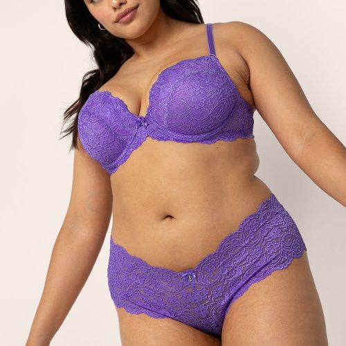 PLUS SMART AND SEXY PURPLE LACE PUSH UP 85046 AV 2