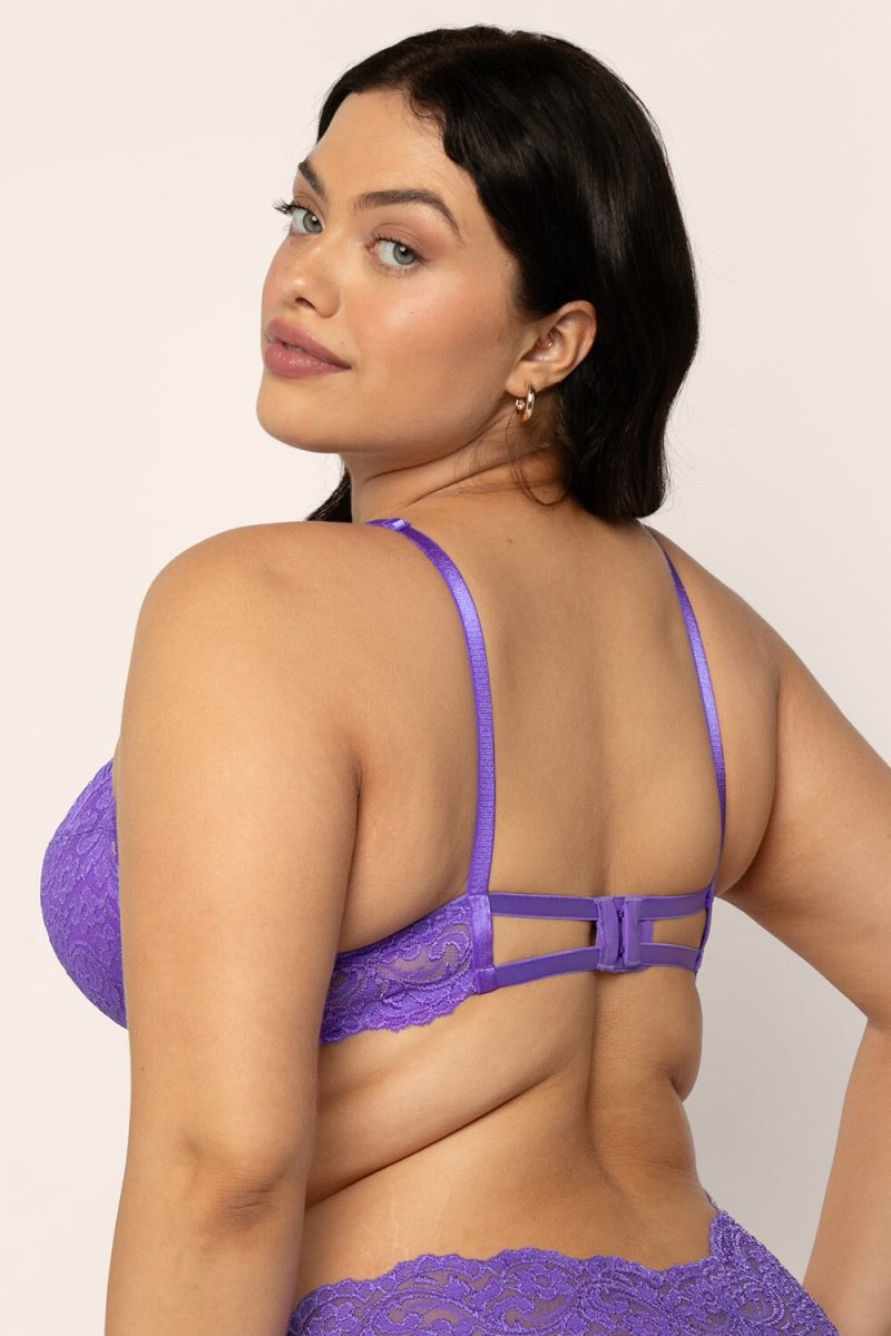 PLUS SMART AND SEXY PURPLE LACE PUSH UP 85046 AV 4