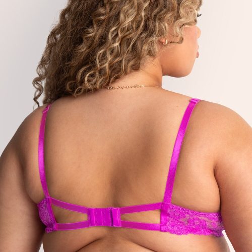 PLUS SMART AND SEXY PURPLE LACE PUSHUP BRA AV 2