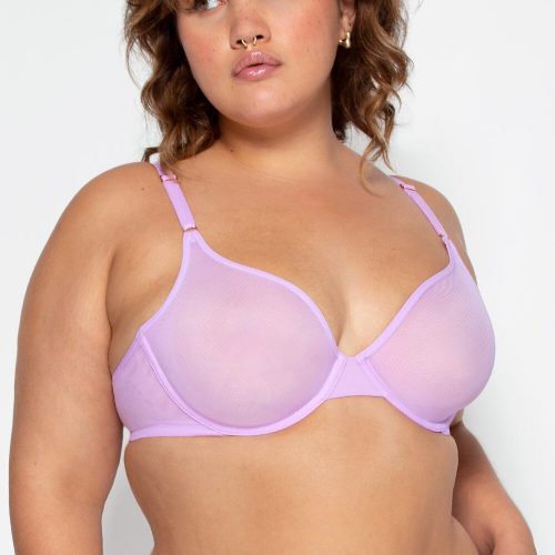 Sheer Mesh Demi Underwire Bra | Stellar Orchid BRA SAS Stellar Orchid 42C 