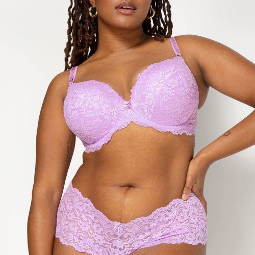 PLUS SMART AND SEXY PURPLE PUSH UP BRA 85046 AV 4