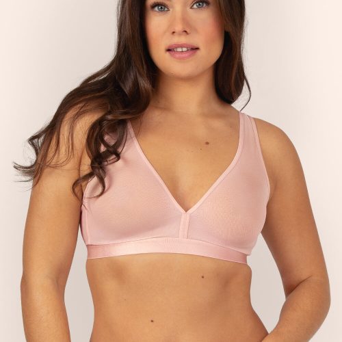 Sheer Mesh Plunge Bralette | Blushing Rose Mesh BRA SAS Blushing Rose Mesh S 