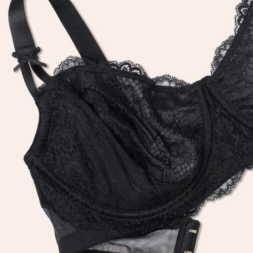 SMART AND SEXY BLACK LACE BALCONETTE BRA SA1514 AV4