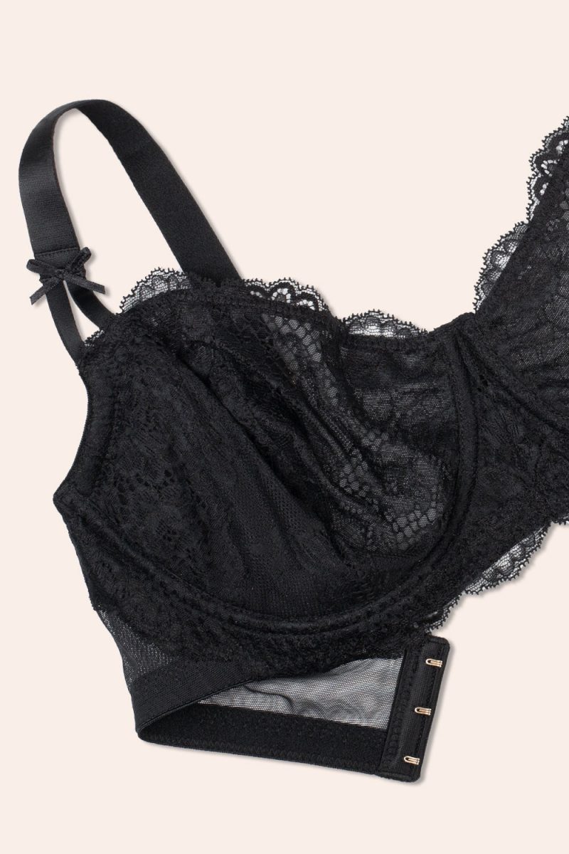 SMART AND SEXY BLACK LACE BALCONETTE BRA SA1514 AV4