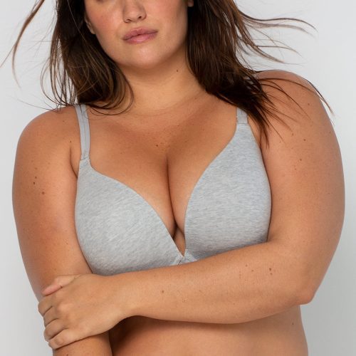 Perfect Push-Up Bra | Light Grey Heather Cotton BRA SAS Light Grey Heather Cotton 40DDD 