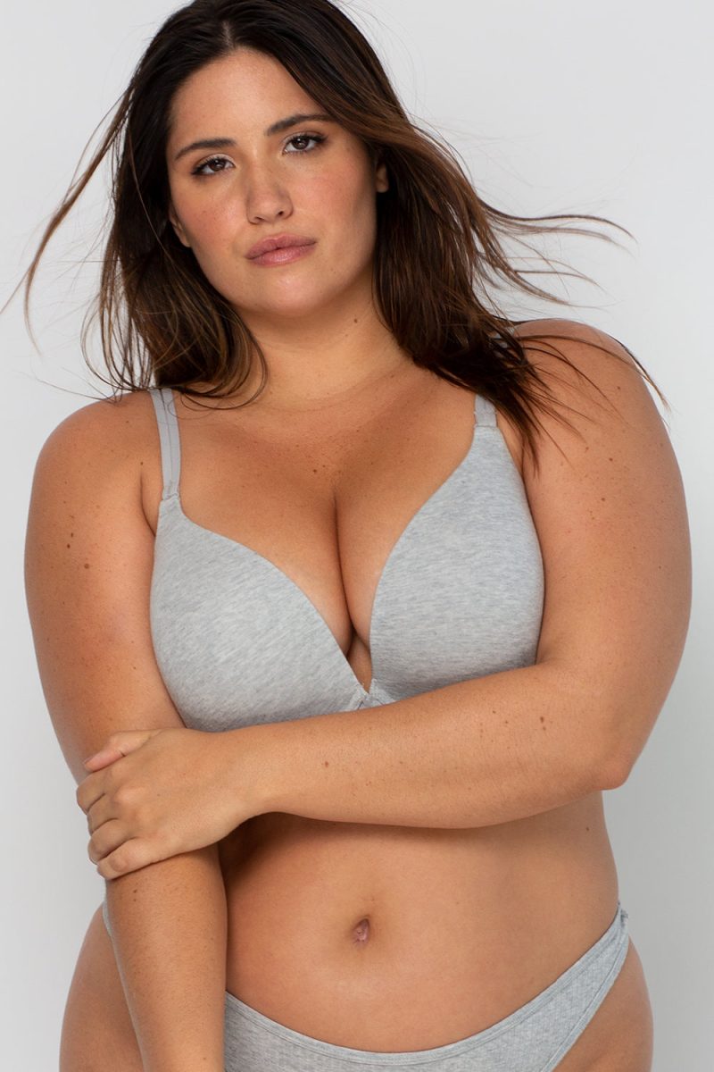 Perfect Push-Up Bra | Light Grey Heather Cotton BRA SAS Light Grey Heather Cotton 40DDD