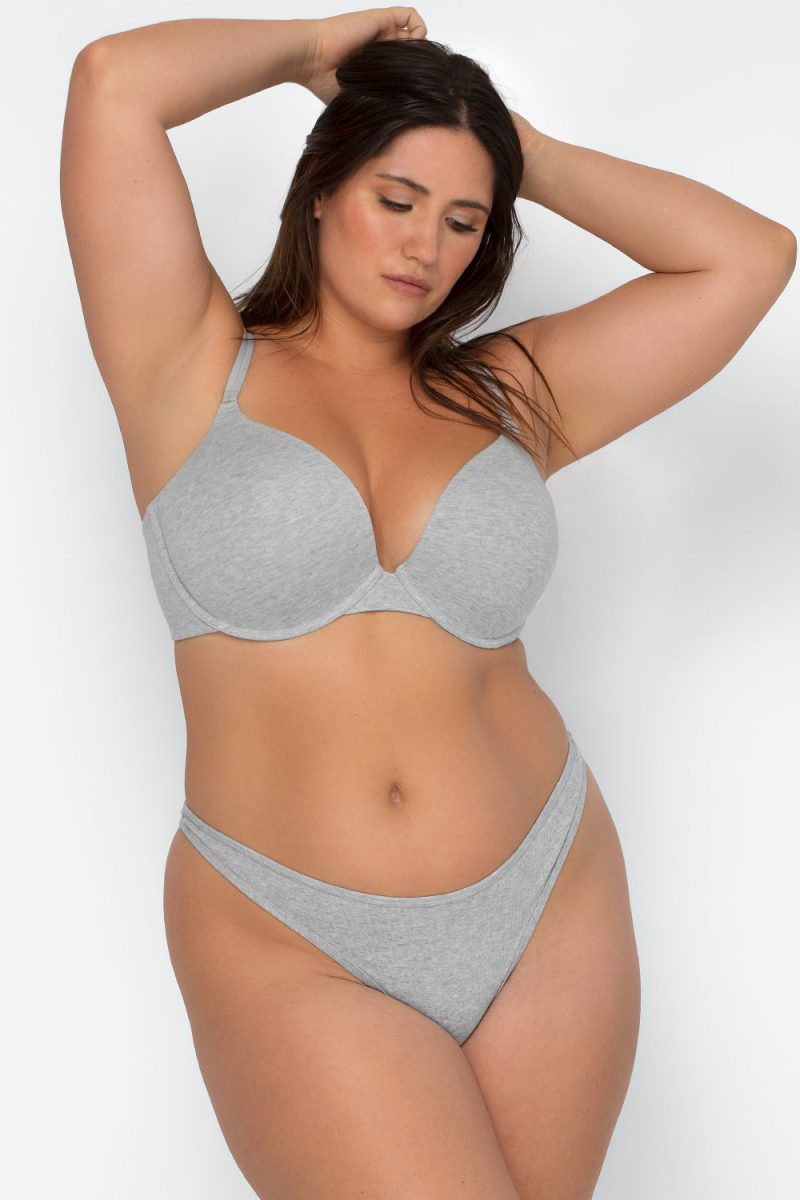 SMART AND SEXY COTTON GREY PERFECT PUSH UP BRA SA1170 1