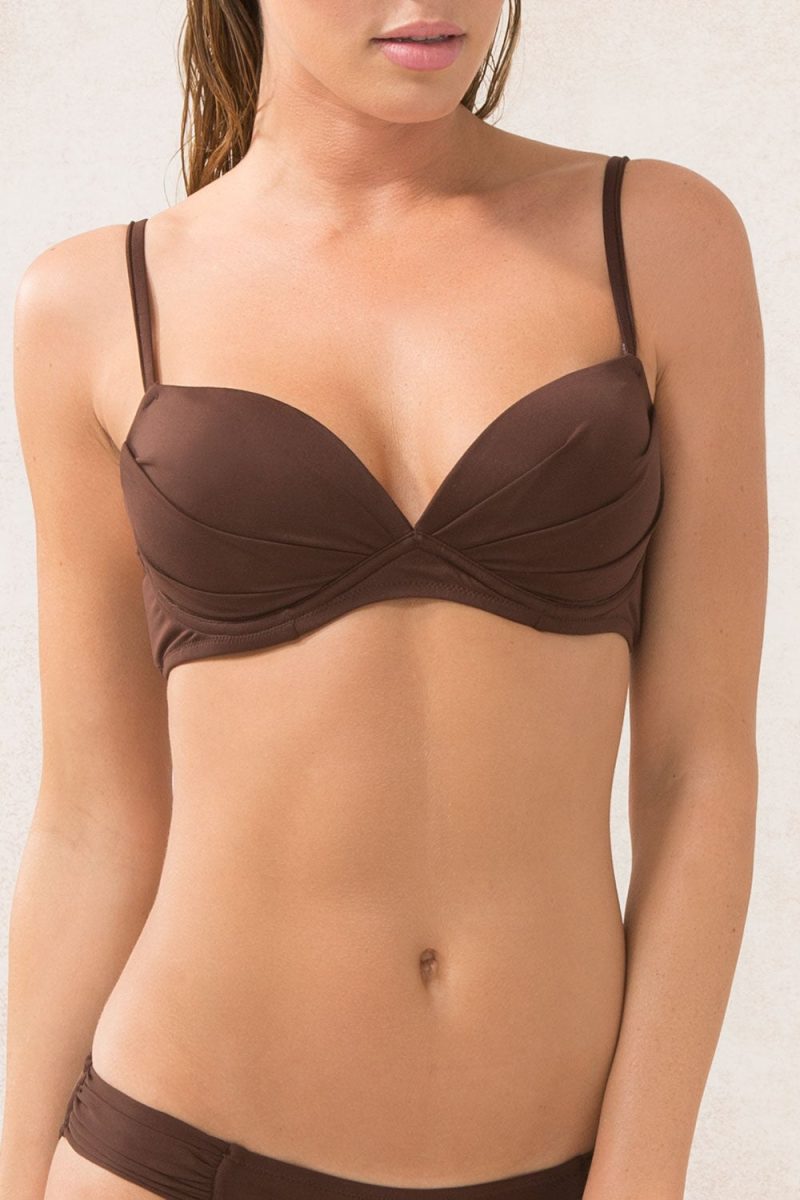 Swim Secret Convertible Push-Up Bikini Top | Espresso BIKINT SAS Espresso 38D