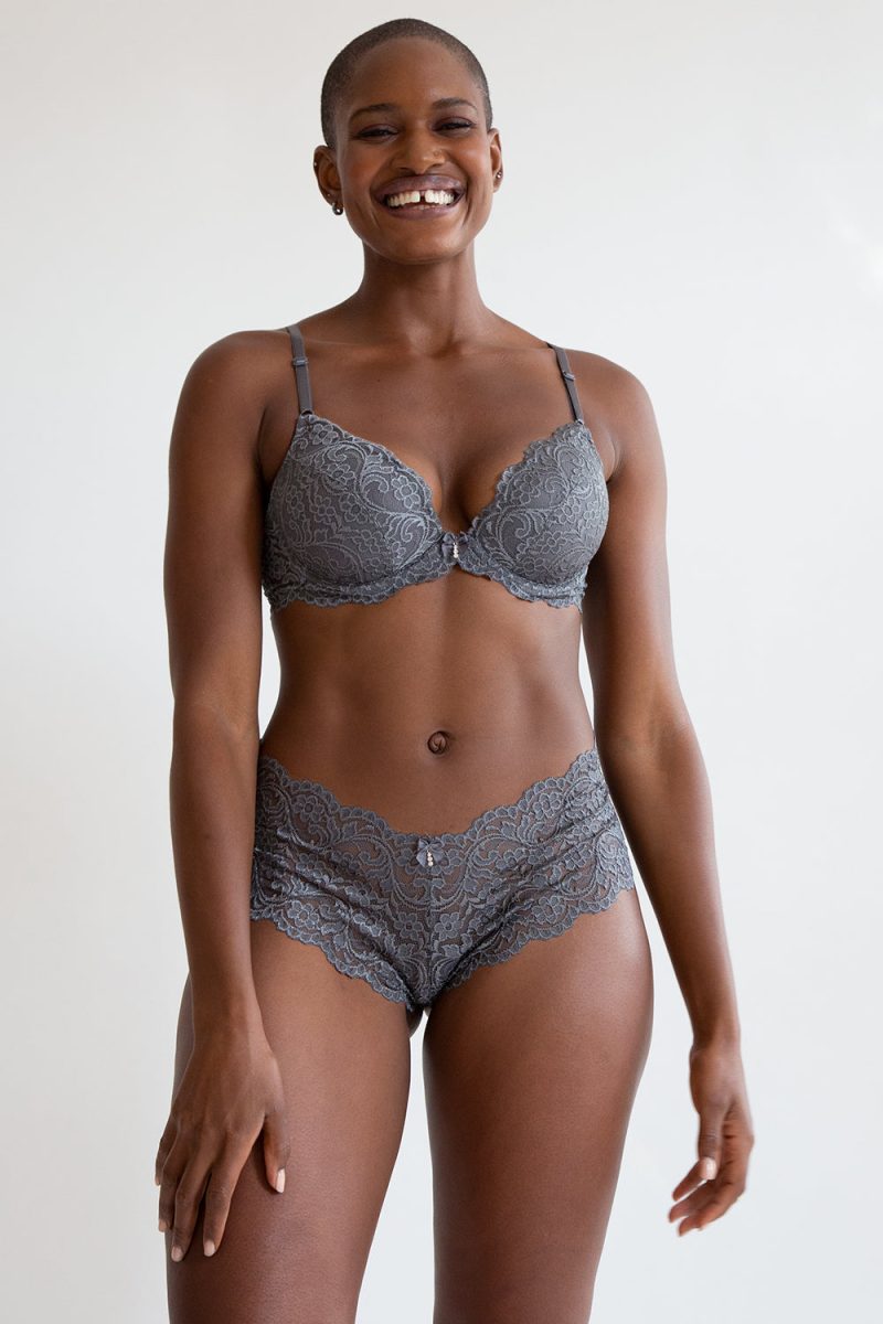 Signature Lace Push-Up Bra | Anthracite Lace INT SAS Anthracite Lace 34A