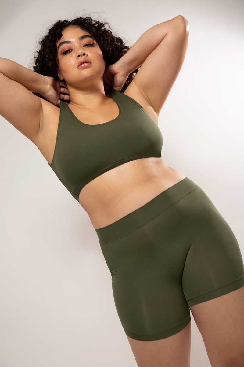 Stretchiest EVER Slip Short 2 Pack | Olive Night/Black Hue Stretch SLEEPWEAR SAS Olive Night/Black Hue Stretch S/M