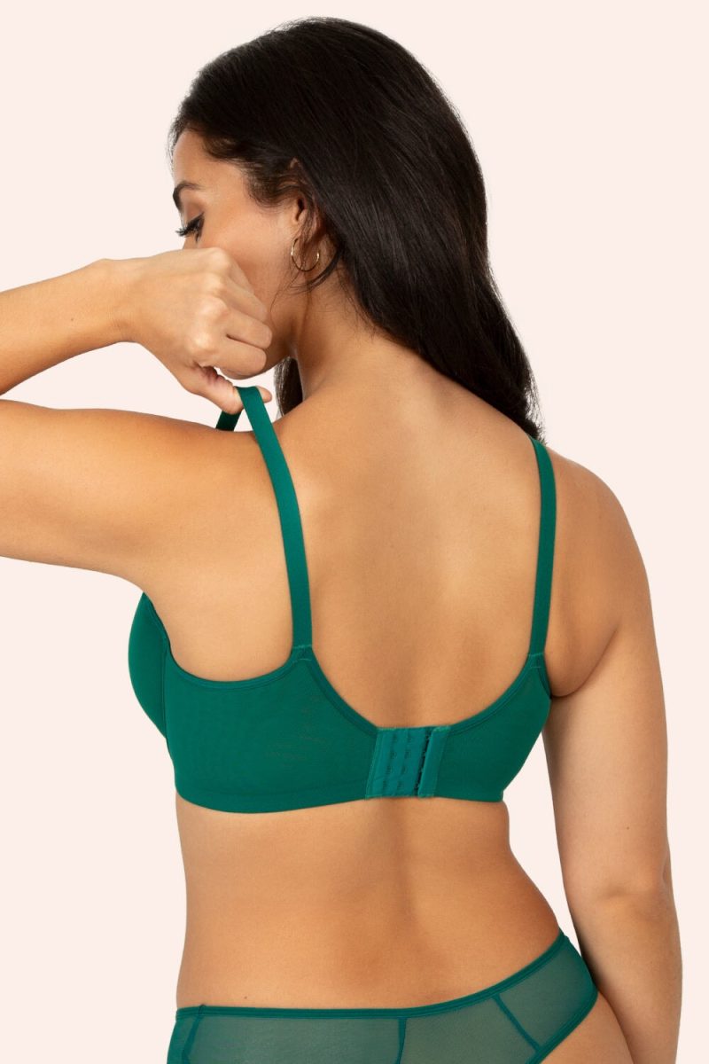 SMART AND SEXY GREEN MESH UNLINED BRA SA1388 AV1