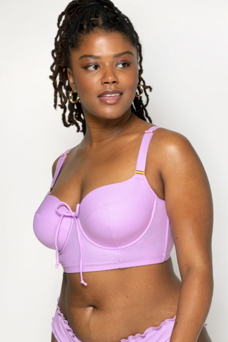 Long Lined Underwire Bikini Top | Stellar Orchid BIKINT SAS Stellar Orchid 34C