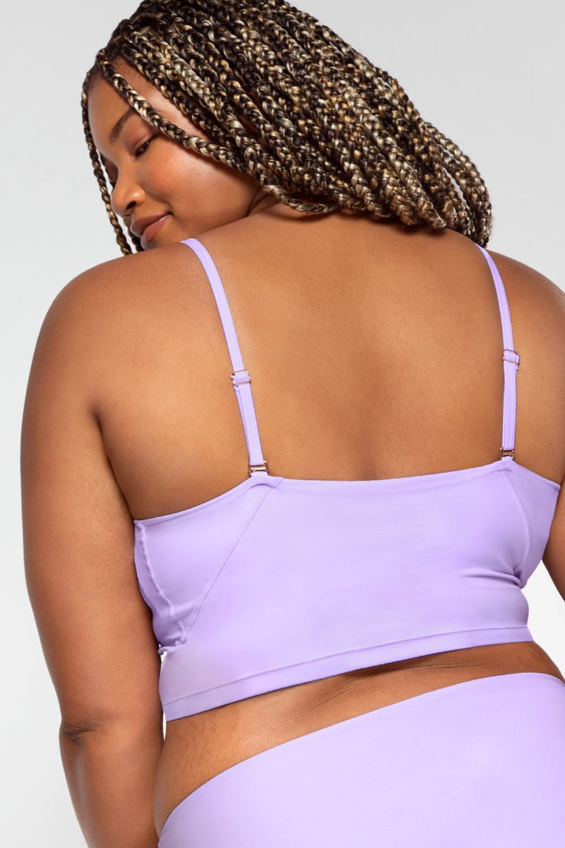 SMART AND SEXY LILAC LONG LINED BIKINI TOP SA1439 AV 5