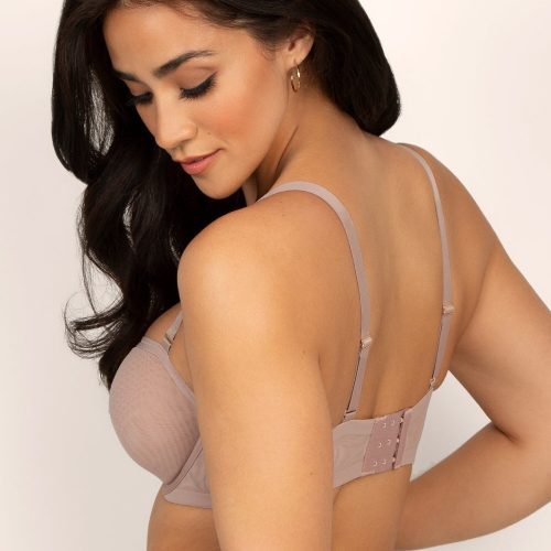 SMART AND SEXY NUDE MESH BALCONETTE BRA SA1508 AV2