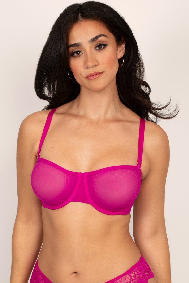 Adore Unlined Mesh Balconette Bra | Berry Bra SAS Berry 34A