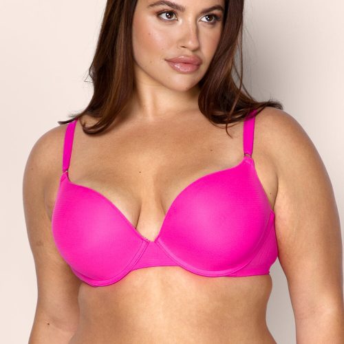 SMART AND SEXY PINK MESH PUSH UP BRA SA1170A AV 1