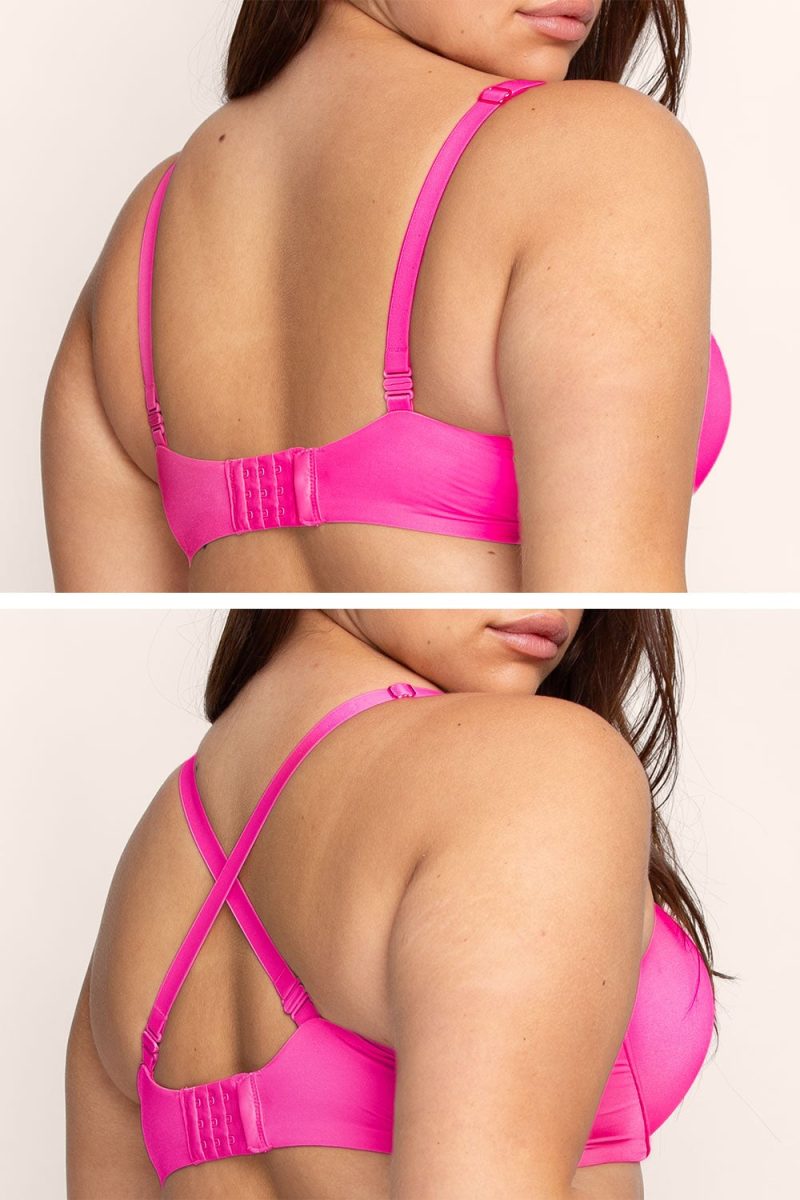 SMART AND SEXY PINK MESH PUSH UP BRA SA1170A AV 4