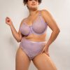 Mesh & Lace High Waisted Thong | Lilac Iris PANTY SAS Lilac Iris 3X