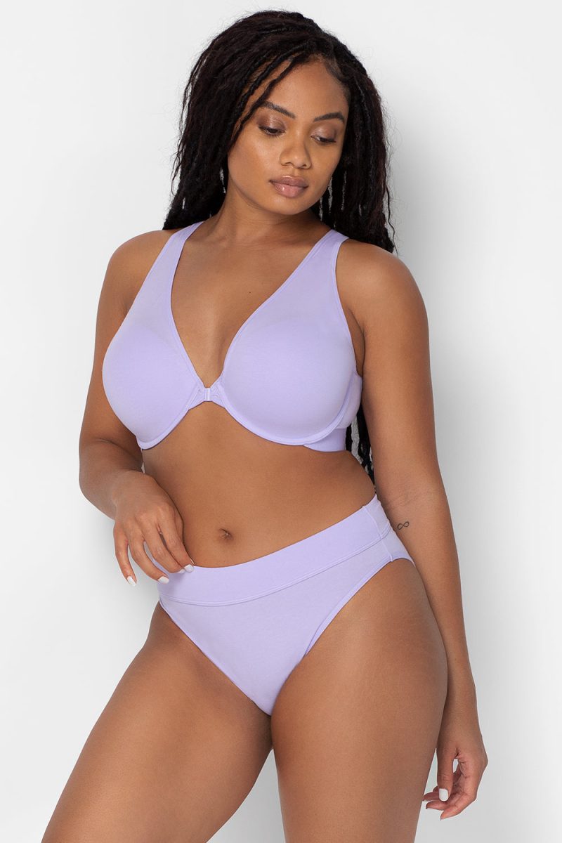 SMART AND SEXY PURPLE FRONT CLOSE BRA SA1411 AV 3 1