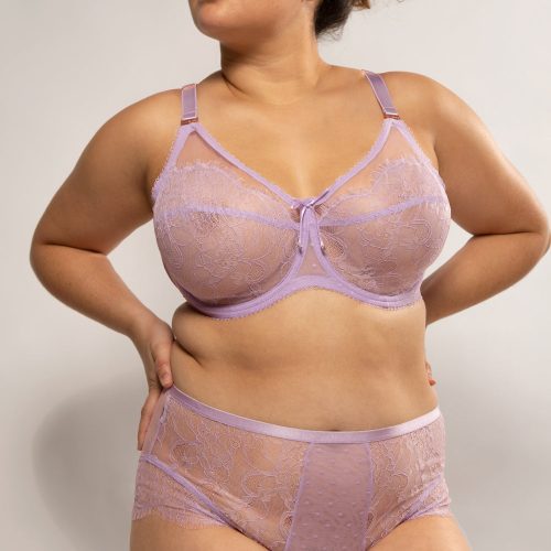 Lace High-Waisted Cheeky Panty | Lilac Iris PANTY SAS Lilac Iris M 