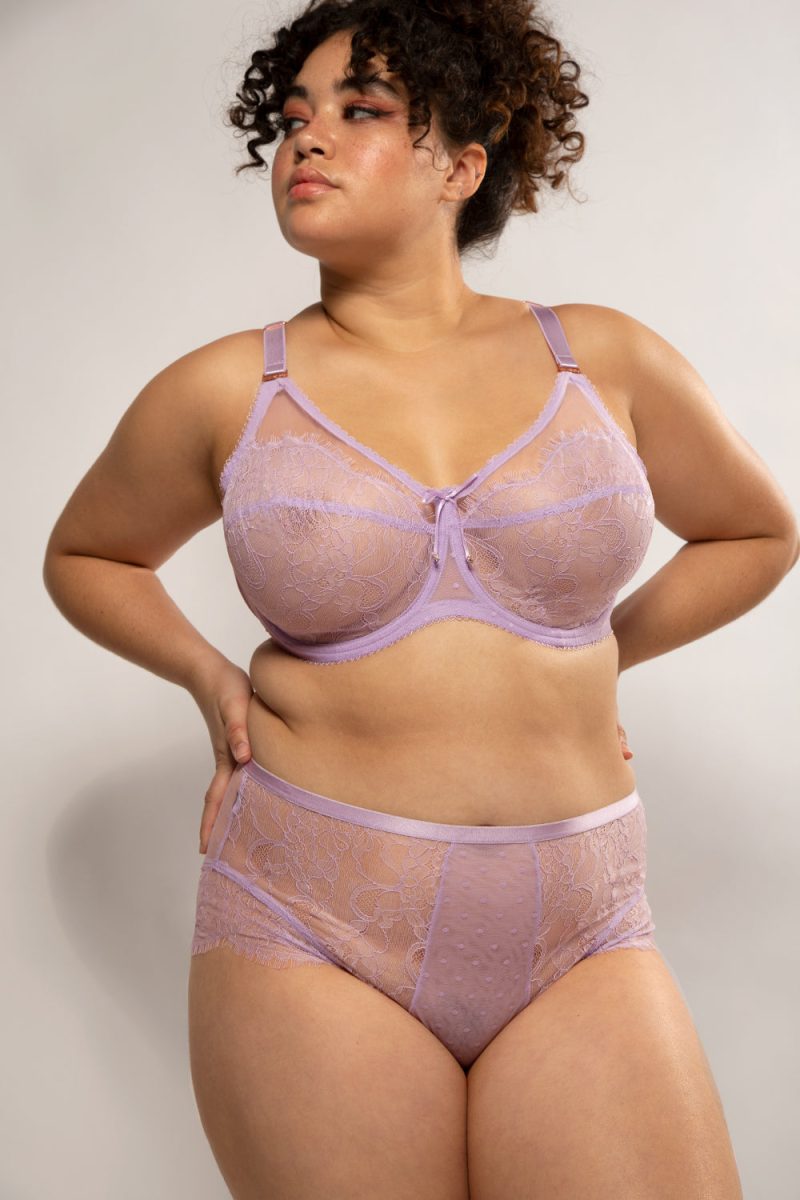 Lace High-Waisted Cheeky Panty | Lilac Iris PANTY SAS Lilac Iris M