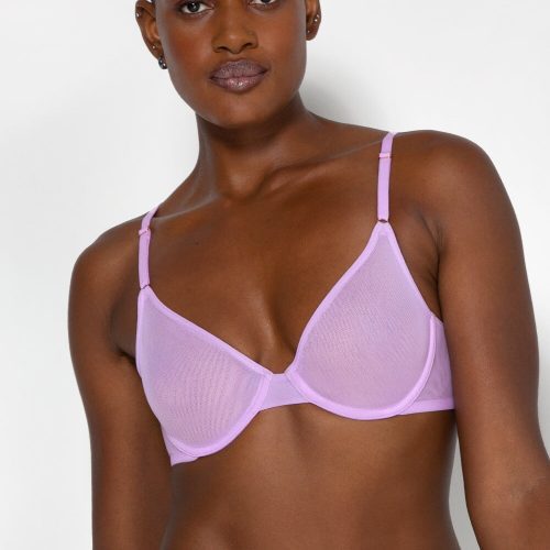 Sheer Mesh Demi Underwire Bra | Stellar Orchid BRA SAS Stellar Orchid 34DD 