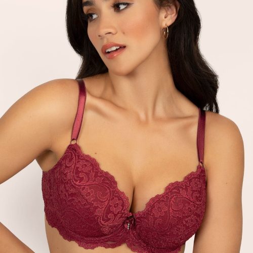 SMART AND SEXY RED LACE PUSH U BRA 85046 AV 2