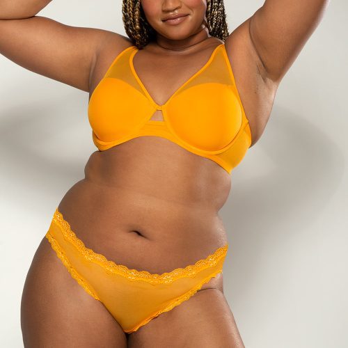 SMART AND SEXY YELLOW MESH PLUNGE BRA SA1389 AV 3 1