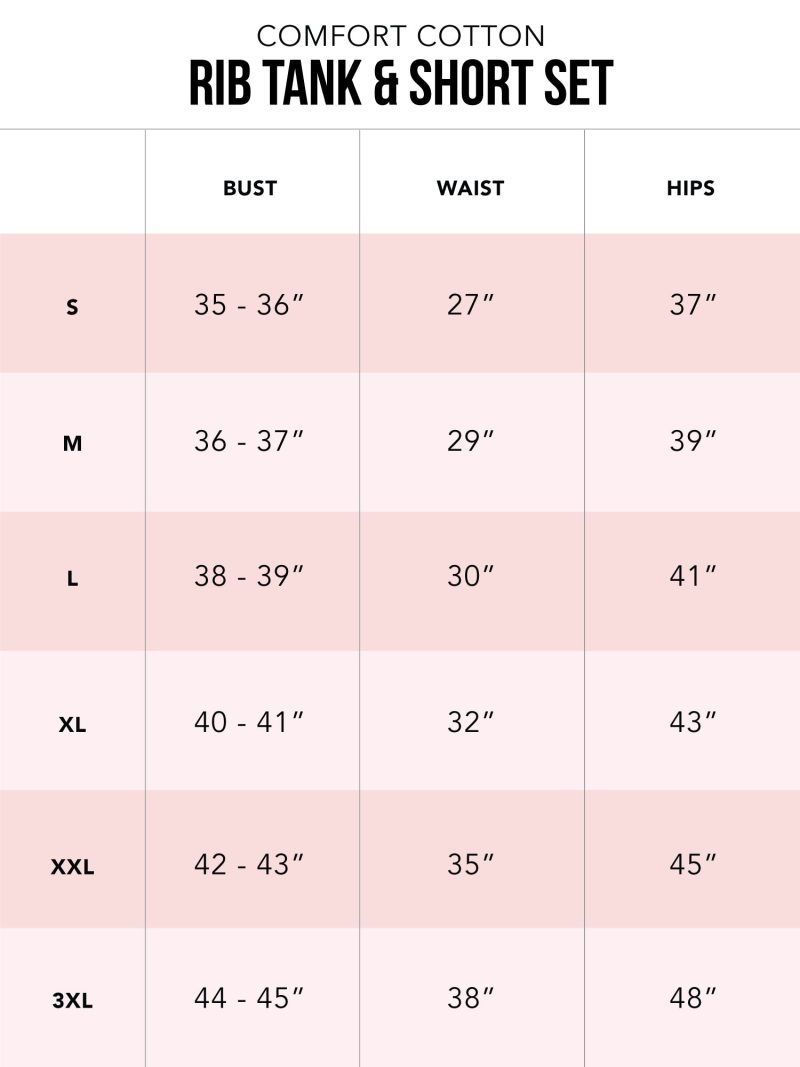 Size Chart TankShortsSet b2510519 65e2 41f5 81ec b5edf6b57108