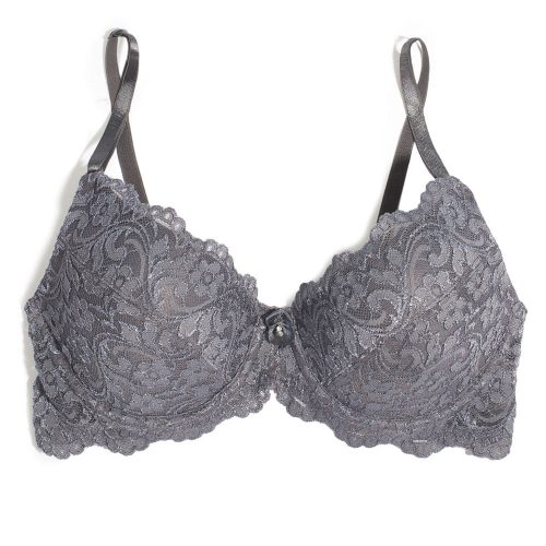 smart and sexy gray lace push up bra 85046 av 1